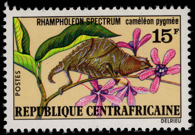 Central African Republic 1973 Pygmy Chameleon unmounted mint.