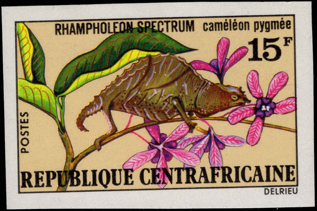 Central African Republic 1973 Pygmy Chameleon imperf unmounted mint.