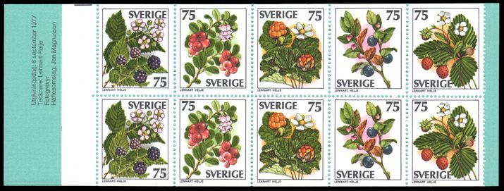 Sweden 1977 Wild Berries booklet unmounted mint.