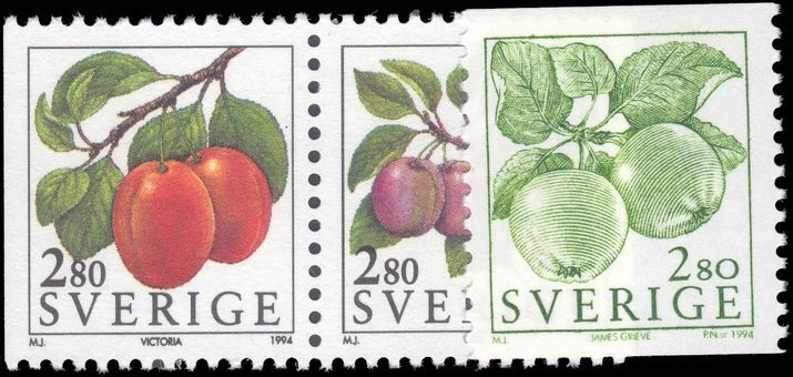 Sweden 1994 Fruits unmounted mint.