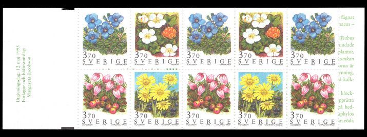 Sweden 1995 Mountain Flowers booklet unmounted mint.