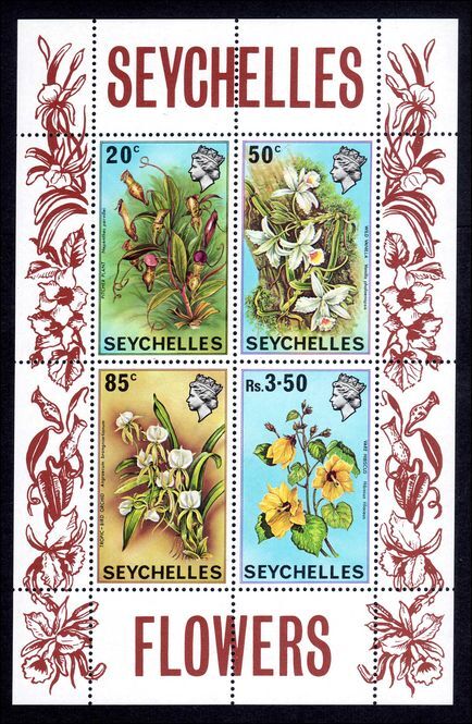 Seychelles 1970 Flowers souvenir sheet unmounted mint.