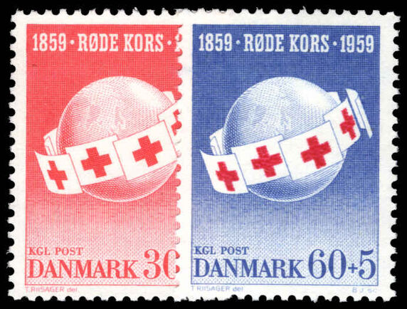 Denmark 1959 Centenary of Red Cross unmounted mint.