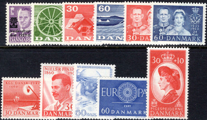 Denmark 1960 Commemorative Year set unmounted mint.