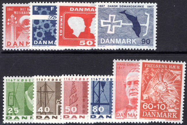 Denmark 1967 Commemorative Year set unmounted mint.