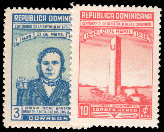 Dominican Republic 1949 Centenary of Battle of Las Carreras unmounted mint.