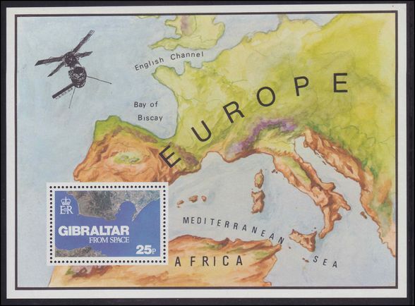 Gibraltar 1978 Gibraltar from Space souvenir sheet unmounted mint.