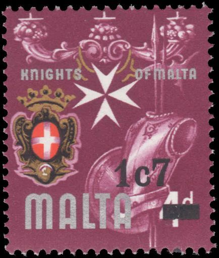 Malta 1977 1c7 surcharge unmounted mint.