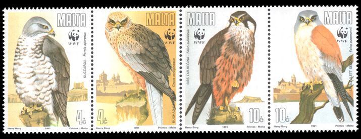 Malta 1991 Endangered Species Birds unmounted mint.