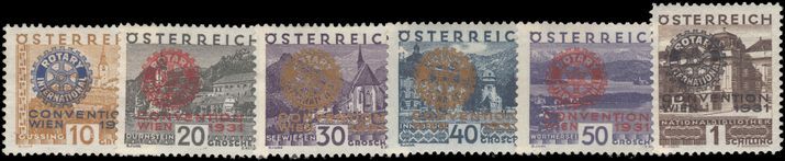 Austria 1931 Rotarian Congress set fine and fresh unmounted mint.