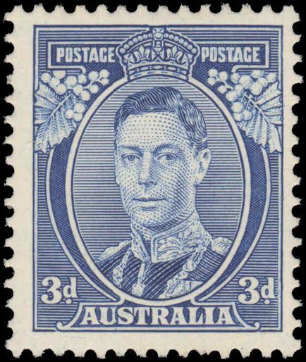 Australia 1937-49 3d die 1a unmounted mint.