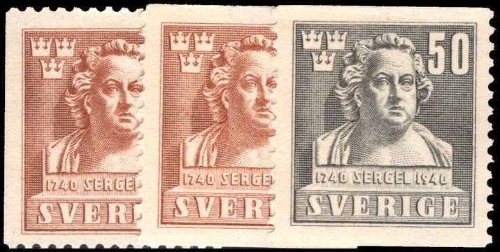 Sweden 1940 Birth Bicentenaryof J. T. Sergel booklet and coil set unmounted mint.