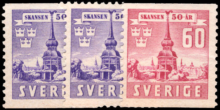 Sweden 1941 50th Anniversary of Foundation of Skansen Open-air Museum booklet and coil set unmounted mint.