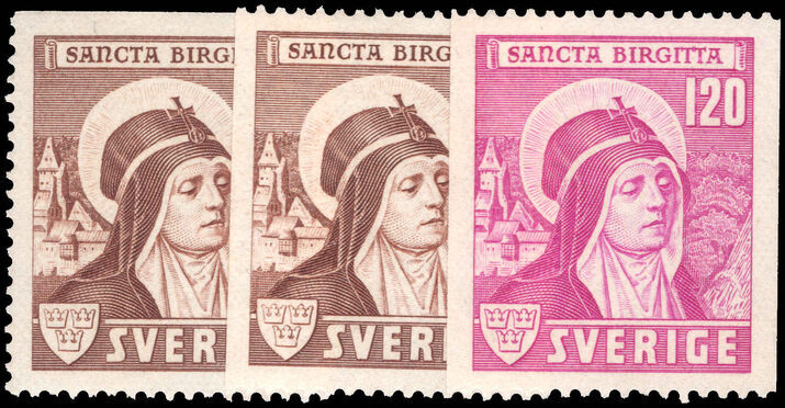 Sweden 1941 550th Anniversary of Canonization of St Bridget booklet and coil set unmounted mint.