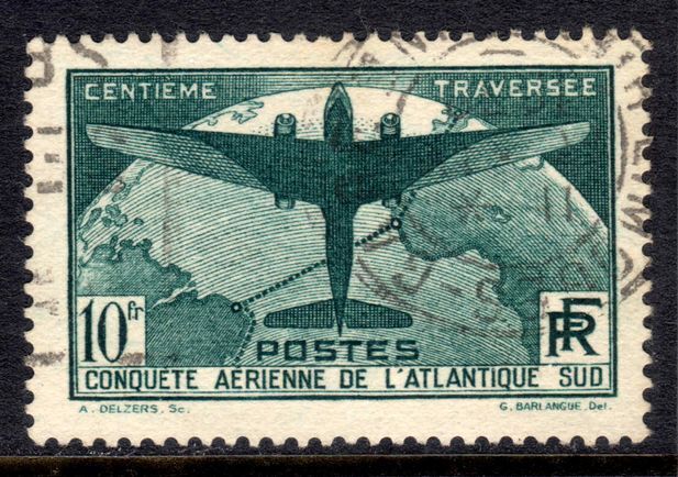 France 1936 10fr South America flight fine used.