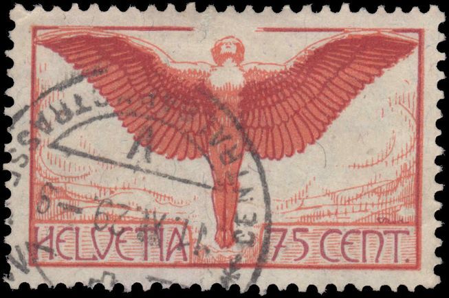 Switzerland 1923-40 75c airmail on ordinary smooth paper exceptionally fine used.
