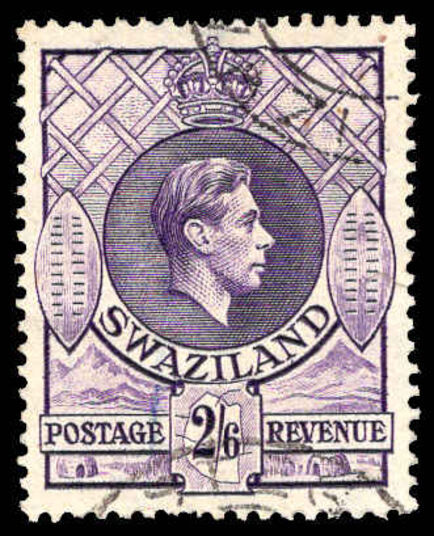 Swaziland 1938-44 2s6d bright violet perf 13½x14 fine used.