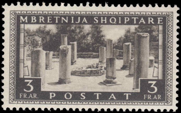 Albania 1939-40 3f Botrint ruins mounted mint.