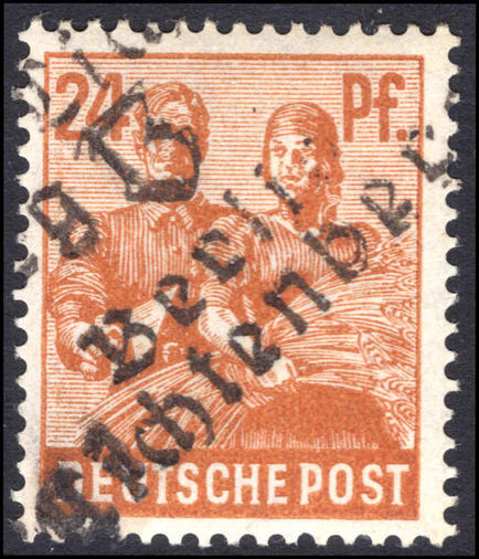 Soviet Zone 1948 24pf Bezirk 3 Berlin-Lichtenberg 1 unmounted mint.