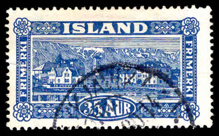 Iceland 1925 35a blue fine used.