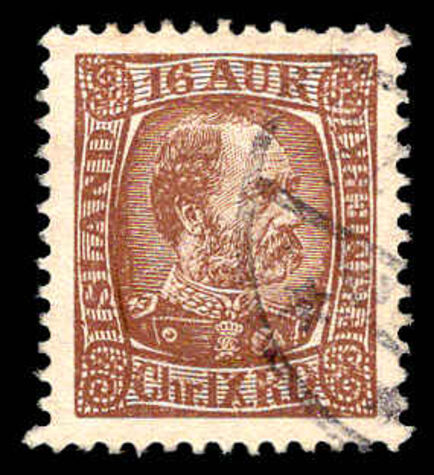 Iceland 1902-04 16a reddish brown fine used.
