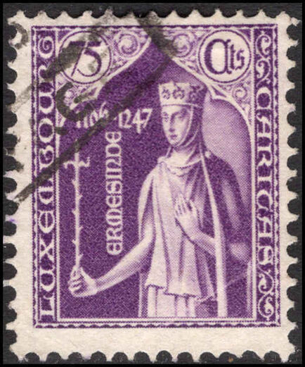 Luxembourg 1932 75c+10c purple Child Welfare postally used.