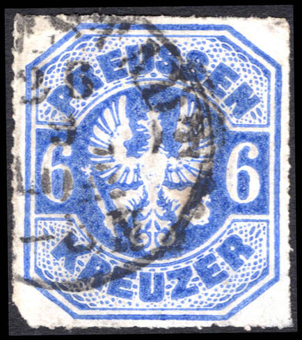 Prussia 1867 6k ultramarine fine used.