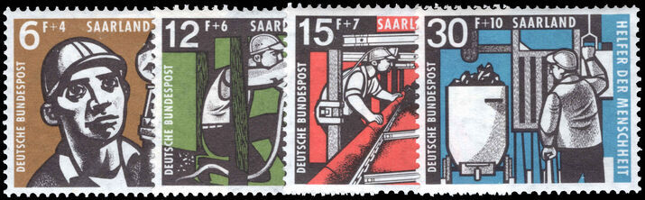 Saar 1957 Humanitarian Relief lightly mounted mint.