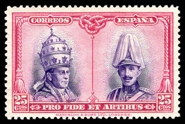 Spain 1928 25c Santiago lightly mounted mint.