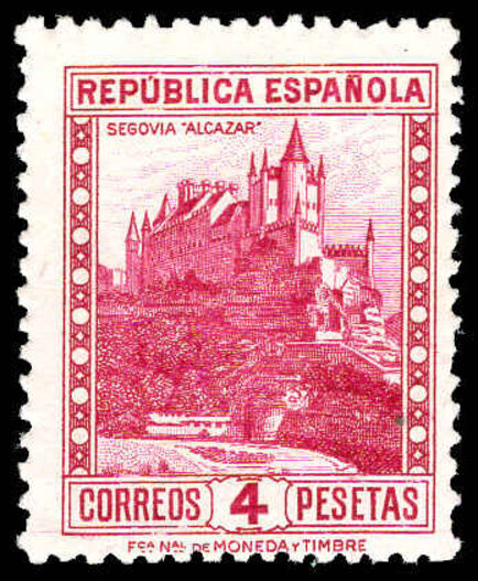 Spain 1931-38 4p Segovia no control lightly mounted mint.
