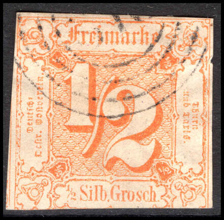 Thurn & Taxis Northern District 1862-64 ½sgr orange fine used.