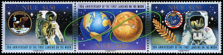 Niue 1989 20th Anniversary of First Manned Landing on Moon unmounted mint.