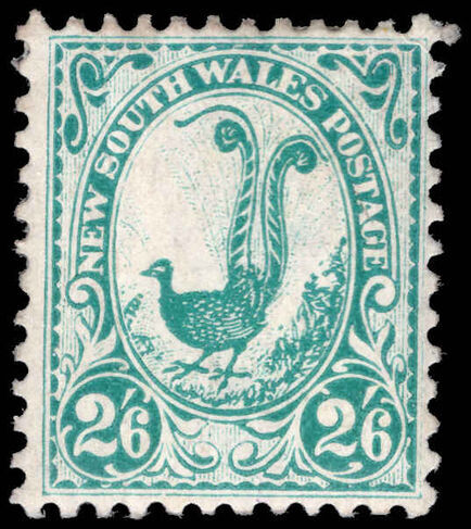 New South Wales 1902-03 2s6d Superb Lyre Bird lightly mounted mint.