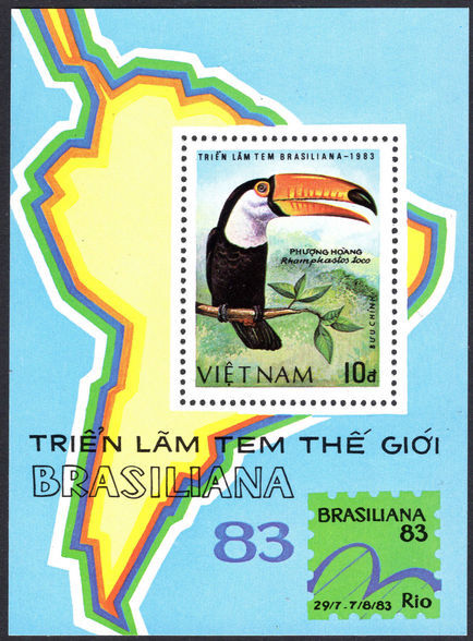 Vietnam 1983 Toco Toucan souvenir sheet unmounted mint.