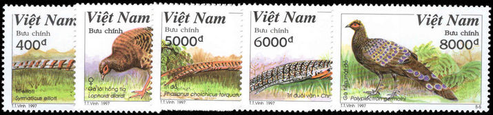 Vietnam 1997 Pheasants unmounted mint.