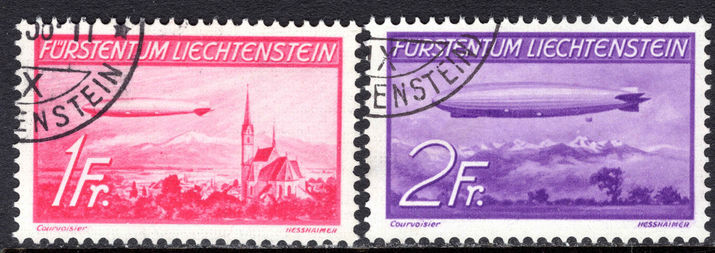 Liechtenstein 1936 Zeppelin set fine used.