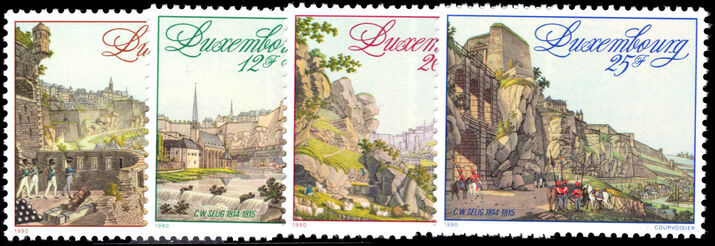 Luxembourg 1990 Fortress etchings unmounted mint.