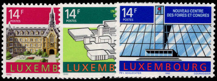 Luxembourg 1992 Buildings unmounted mint.