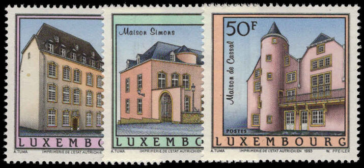Luxembourg 1993 Historic Houses unmounted mint.