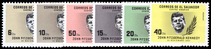 El Salvador 1964 President Kennedy Commemoration unmounted mint.