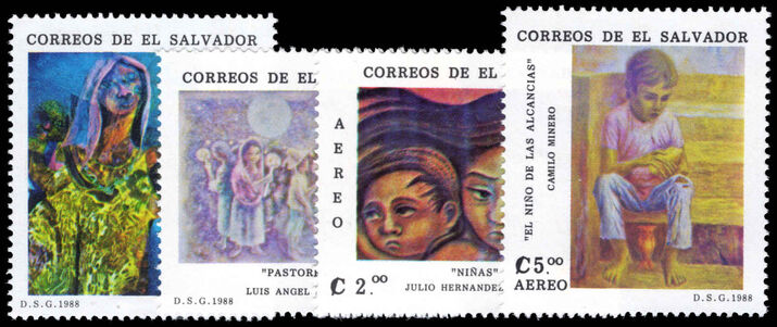 El Salvador 1988 Paintings unmounted mint.