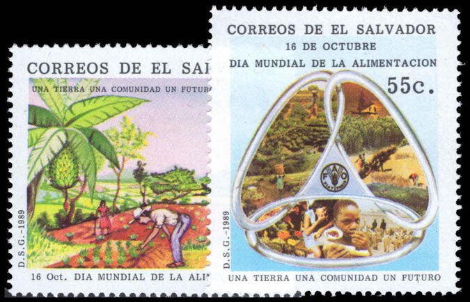 El Salvador 1989 World Food Day. One Land, One Community, One Future unmounted mint.