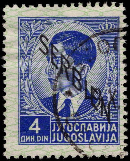 Serbia 1941 German Occupation 4d bright-blue fine used.