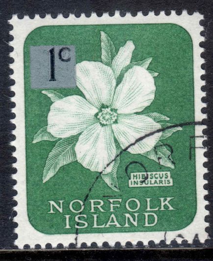 Norfolk Island 1966 1c larger tablet fine used.