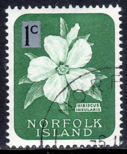 Norfolk Island 1966 1c smaller tablet fine used.