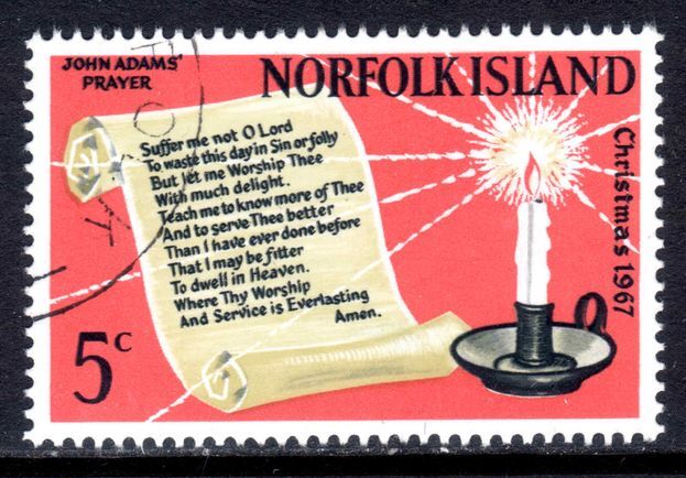 Norfolk Island 1967 Christmas fine used.