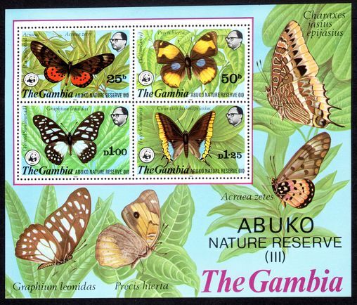 Gambia 1980 Abuko Nature Reserve (3rd series) souvenir sheet unmounted mint.