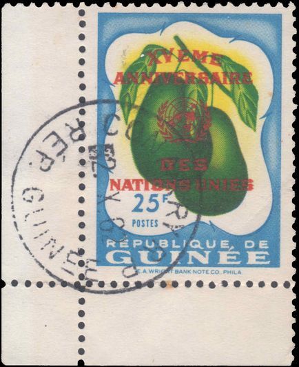 Guinea 1960 United Nations 25f fine used.