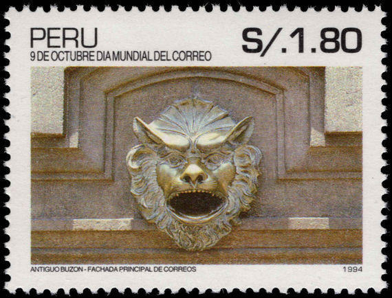 Peru 1995 World Post Day unmounted mint.