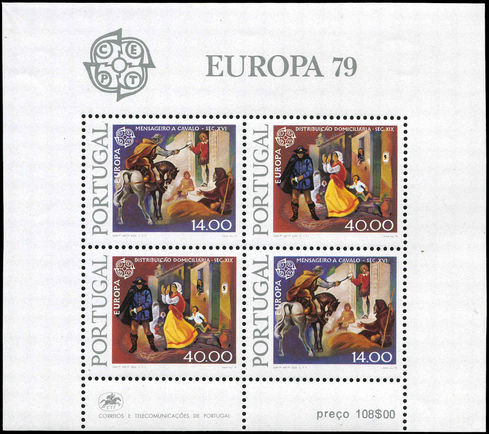 Portugal 1979 Europa souvenir sheet unmounted mint.